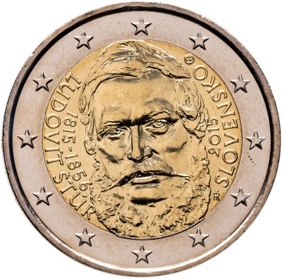 купить Словакия 2 евро (euro) 2015 "200 лет со дня рождения общественного деятеля Людовита Штура"