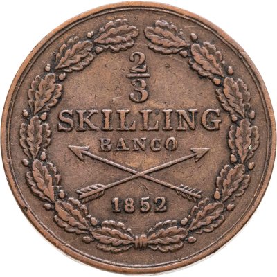 купить Швеция 2/3 скиллинга банко (skilling banco) 1852