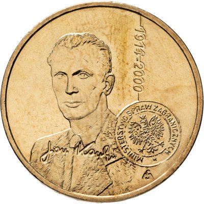 купить Польша 2 злотых 2014 "100 лет со дня рождения Яна Карского (100. rocznica urodzin Jana Karskiego)"