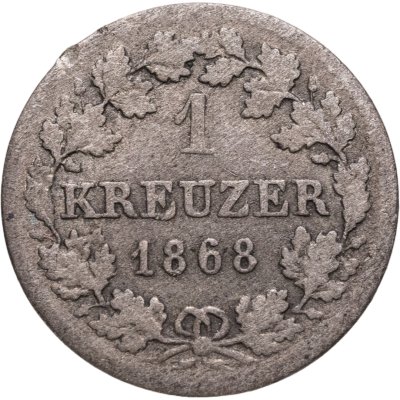 купить Бавария (Германия) 1 крейцер 1868
