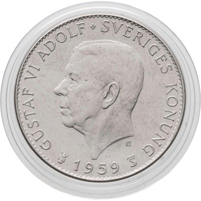 купить Швеция 5 крон 1959 "150 лет Конституции" в капсуле