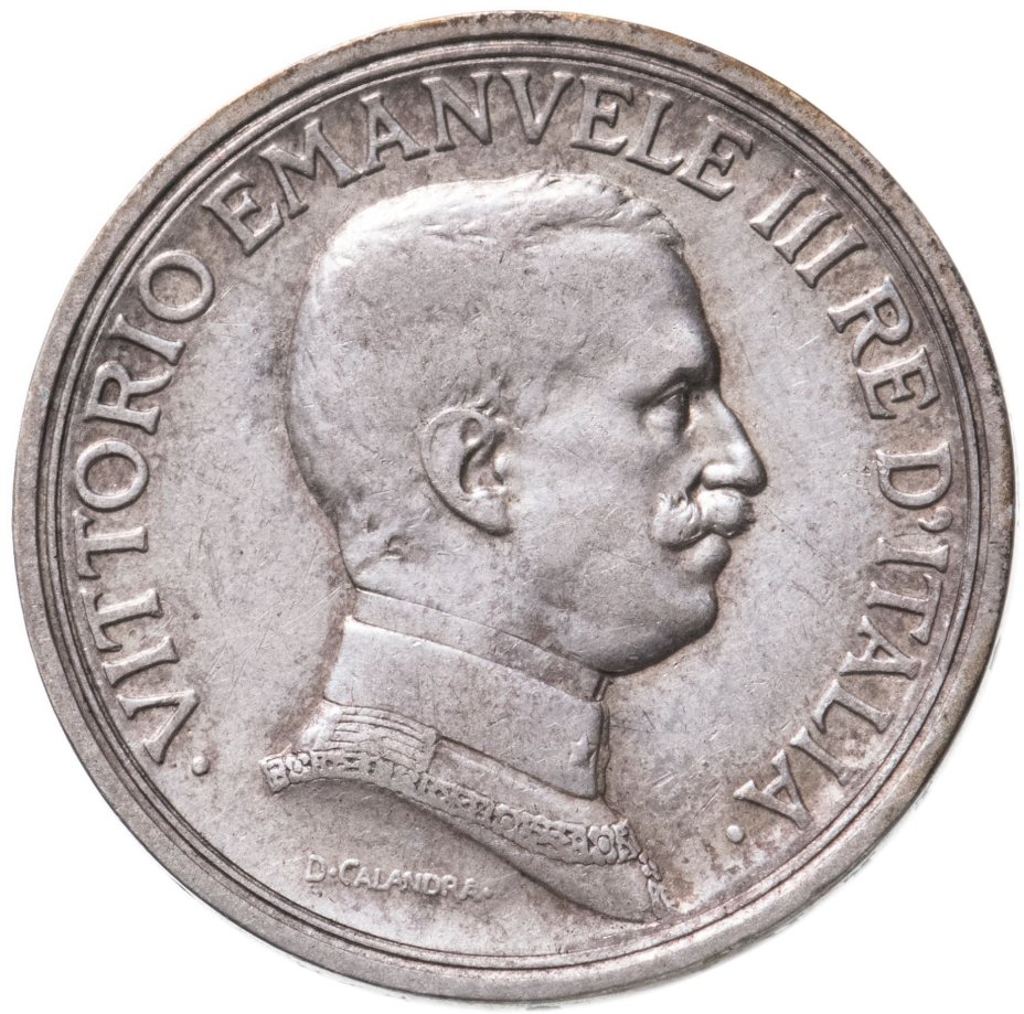 Монета Италия 2 лиры (lire) 1914 стоимостью 2816 руб.