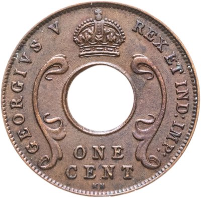 купить Британская Восточная Африка 1 цент (cent) 1924 KN знак монетного двора: "KN" - Кингз Нортон Металл, Бирмингем