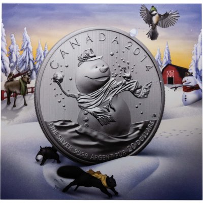 купить Канада 20 долларов (dollars) 2014 Снеговик, в подарочном буклете