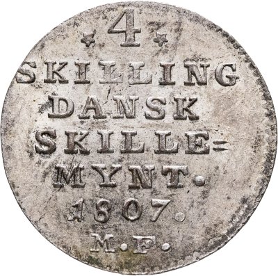 купить Дания 4 скиллинга (Датский ригсдалер) 1807