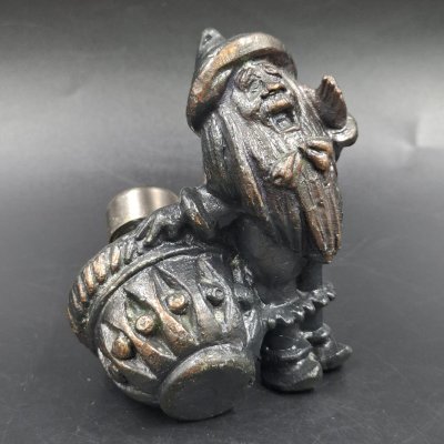купить Солонка "Гном с корзиной", металл, тонировка, стекло, СССР, 1960-1980 гг.
