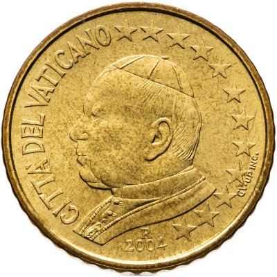 купить Ватикан 50 центов (cents) 2004 "Портрет Папы Иоана Павла II"