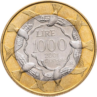 купить Сан-Марино 1000 лир (lire) 2001 "1700 лет республике"
