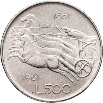 купить Италия 500 лир (lire) 1961 "100 лет со дня объединения Италии"