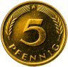 Купить Германия 5 пфеннигов (pfennig) 1995 А
