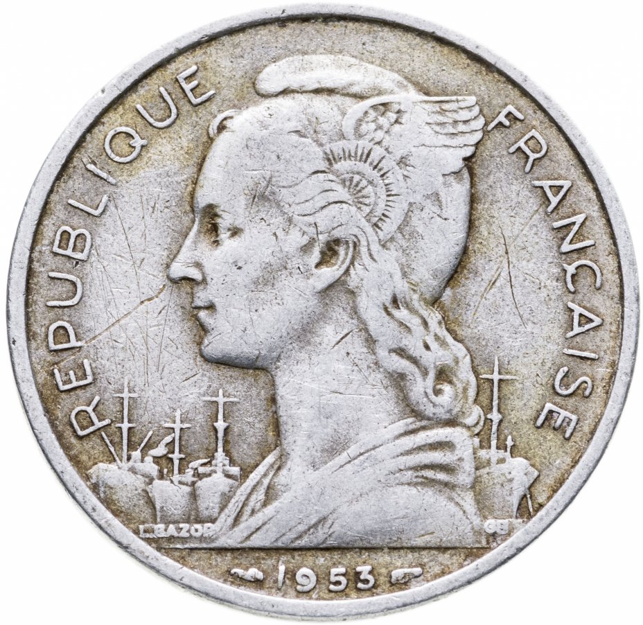 купить Мадагаскар 5 франков (francs) 1953