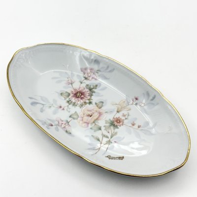 купить Селедочница, украшенная нежным цветочным декором, фарфор, деколь с подрисовкой, Limoges, Франция, 1970-2000 гг.