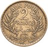 Купить Тунис 2 франка (francs) 1945