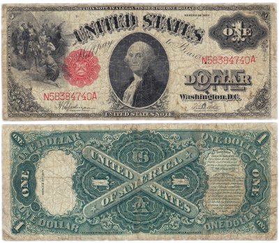 купить США 1 доллар 1917 series 1917 Legal Tender Note Speelman-White