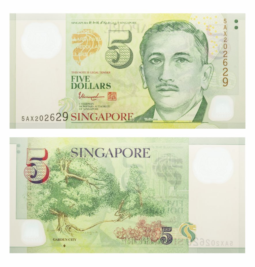 купить Сингапур 5 долларов 2018  (Pick 47f) ромб