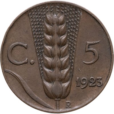 купить Италия 5 чентезимо (centesimi) 1923