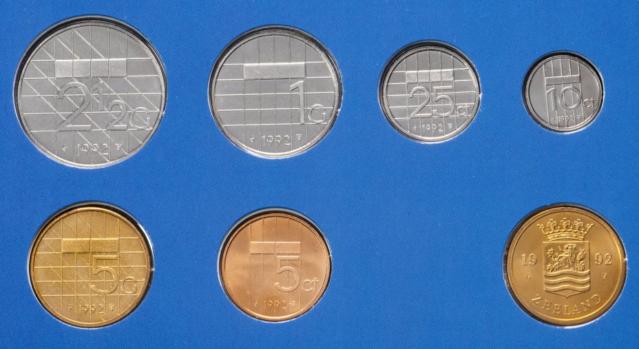 купить Нидерланды набор монет 1992 (6 монет+жетон)