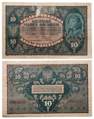 купить Польша 10 марок 1919