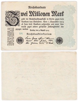 купить Германия 2000000 (2 миллиона) марок 1923