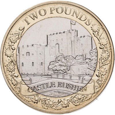 купить Остров Мэн 2 фунта 2024 "Британские замки - Замок Рашен"
