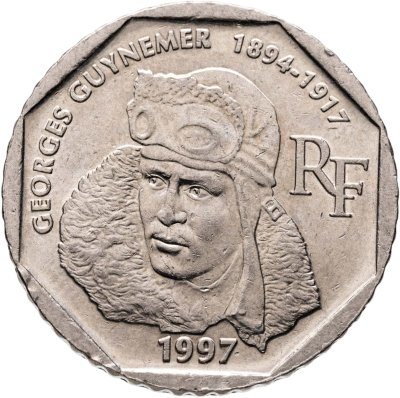 купить Франция 2 франка (francs) 1997 "80 лет со дня смерти Жоржа Гинемера"