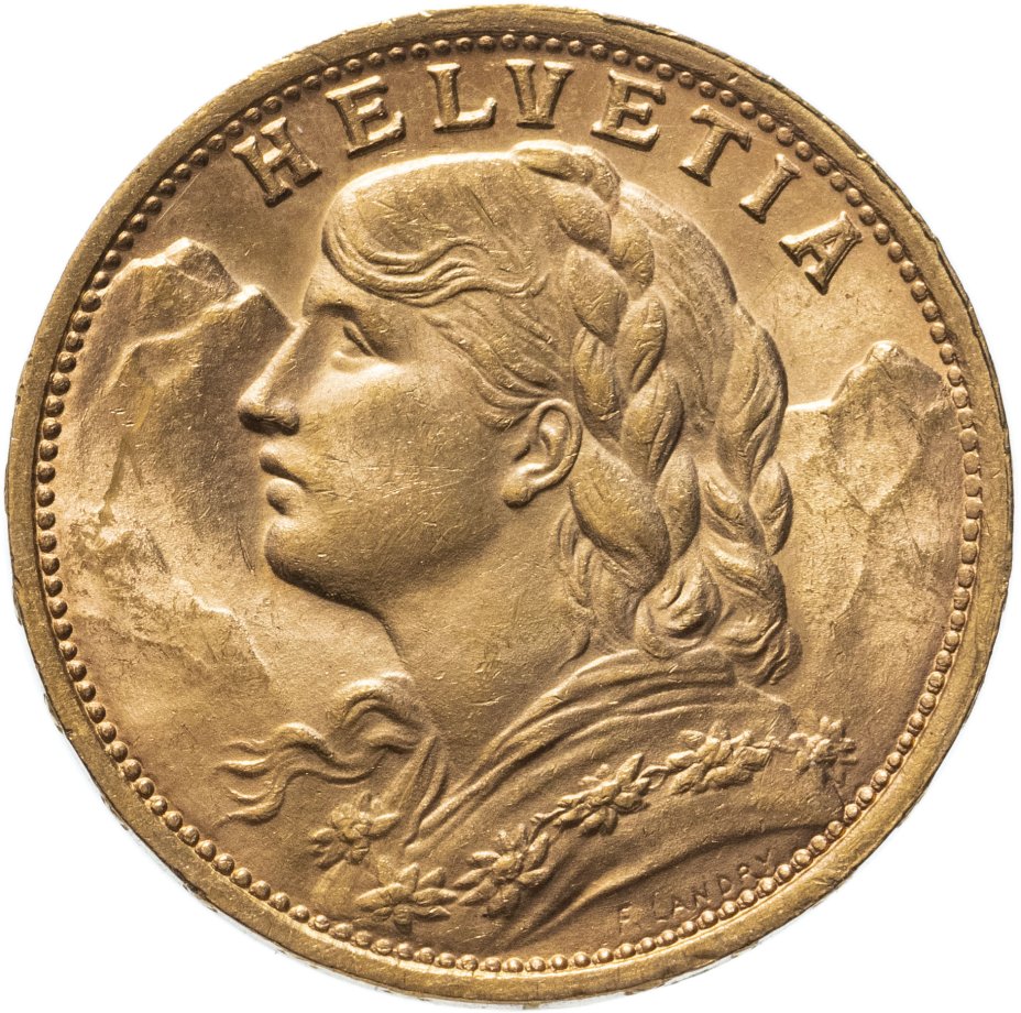 купить Швейцария 20 франков (francs) 1947