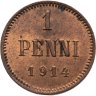Купить 1 пенни (penni) 1914 Российская Финляндия, в слабе Монетник.ру MS64