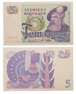 купить Швеция 5 крон 1981 года (Pick 51d)