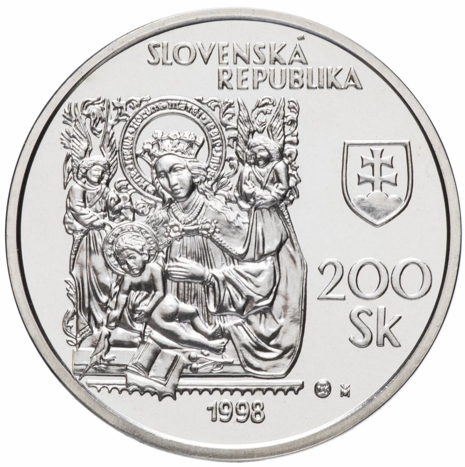 купить Словакия 200 крон 1998 "50-летие Словацкой национальной галереи"
