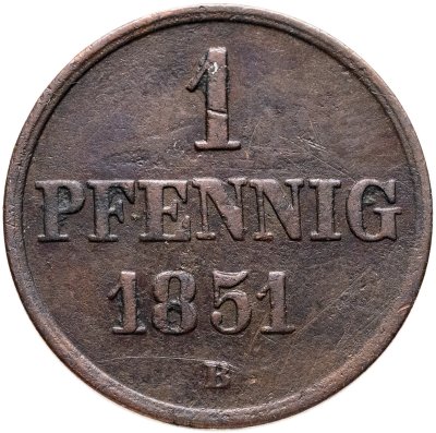 купить Ганновер 1 пфенниг 1851