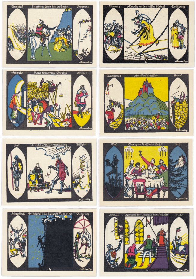 купить Германия (Саксония: Дёбельн) набор из 8 нотгельдов 1921