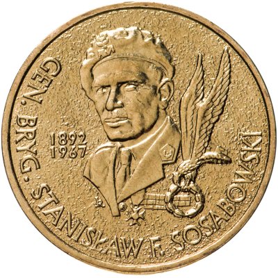 купить Польша 2 злотых 2004 "Генерал Станислав Сосабовский"