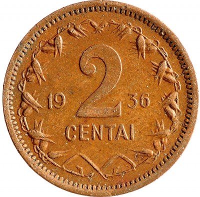 Купить Литва 2 цента 1936