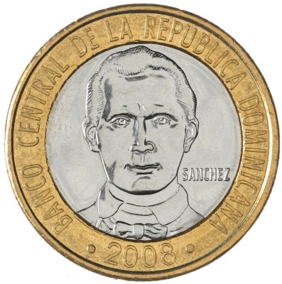купить Доминикана 5 песо (pesos) 2008 Нержавеющая сталь /магнетик/