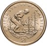 Купить США 1 доллар (dollar) 2009 D "Коренные Американцы - Сакагавея-индианка" знак монетного двора: "D" - Денвер