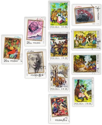 купить Польша набор из 11 марок "Искусство. Картины"