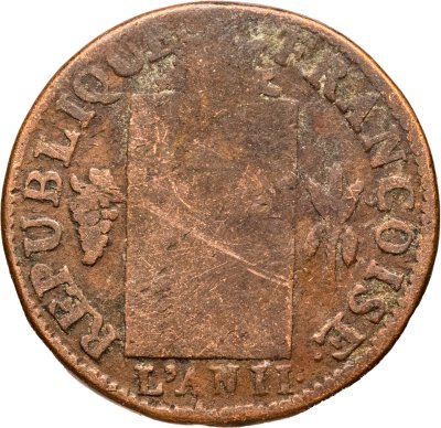 купить Франция 1/2 соля 1793, 2 год республиканского календаря