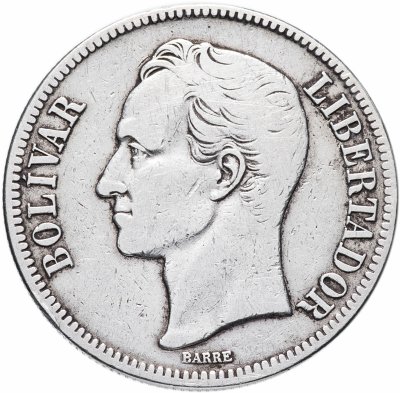 купить Венесуэла 5 боливаров (bolivares) 1919