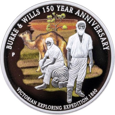купить Австралия 1 доллар 2010 "Путешественники Берк и Уиллс" в футляре, с сертификатом