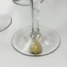 Купить Набор разноцветных бокалов для вина с резным декором (4 шт.), VEB Kunst Glas Wasungen, хрусталь, резьба, Германия, 1970-1990 гг.