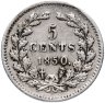 Купить Нидерланды 5 центов (cents) 1850