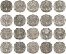 Купить Португалия набор монет 1 эскудо 1927-1968 годов (20 шт., без 1935 и 1939)