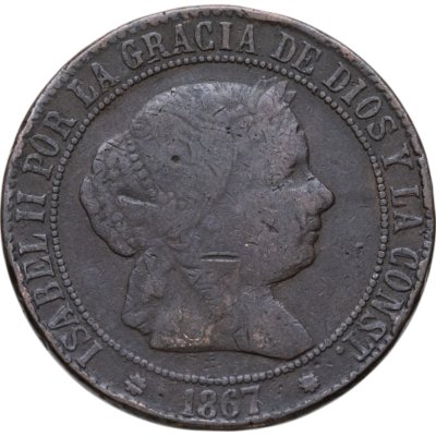 купить Испания 5 сентимо (centimos) 1867 Барселона