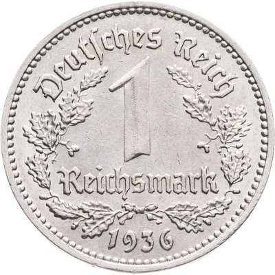 купить Германия, Третий рейх 1 рейхсмарка (reichsmark) 1936 A