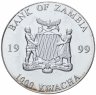 Купить Замбия 1000 квача 1999 "Европейское единство - 10 евро"