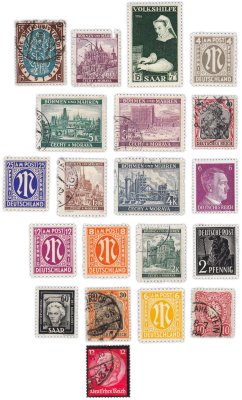 купить Германия набор из 20 марок "Различные номиналы"