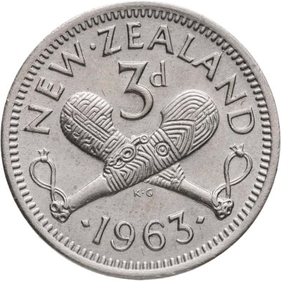 купить Новая Зеландия 3 пенса (pence) 1963
