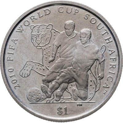 купить Британские Виргинские острова 1 доллар 2010 "Чемпионат мира по футболу 2010, ЮАР"
