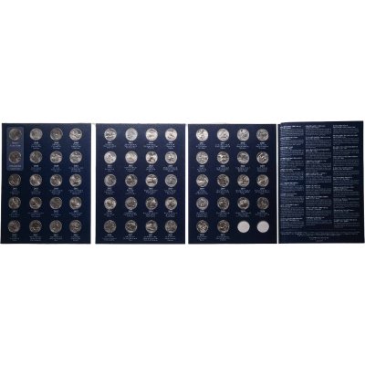 купить США Полный набор монет 25 центов (квотер) 2010-2020гг (P, D) из серии "Прекрасная Америка" национальные парки и заповедники (58 монет в альбоме)