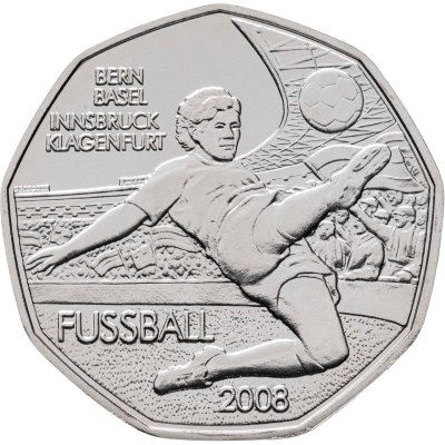 купить Австрия 5 евро 2008 "Чемпионат Европы по футболу 2008 года. Берн, Базель, Инсбрук, Клагенфурт"